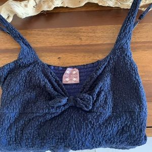 Free People navy blue lace dress.